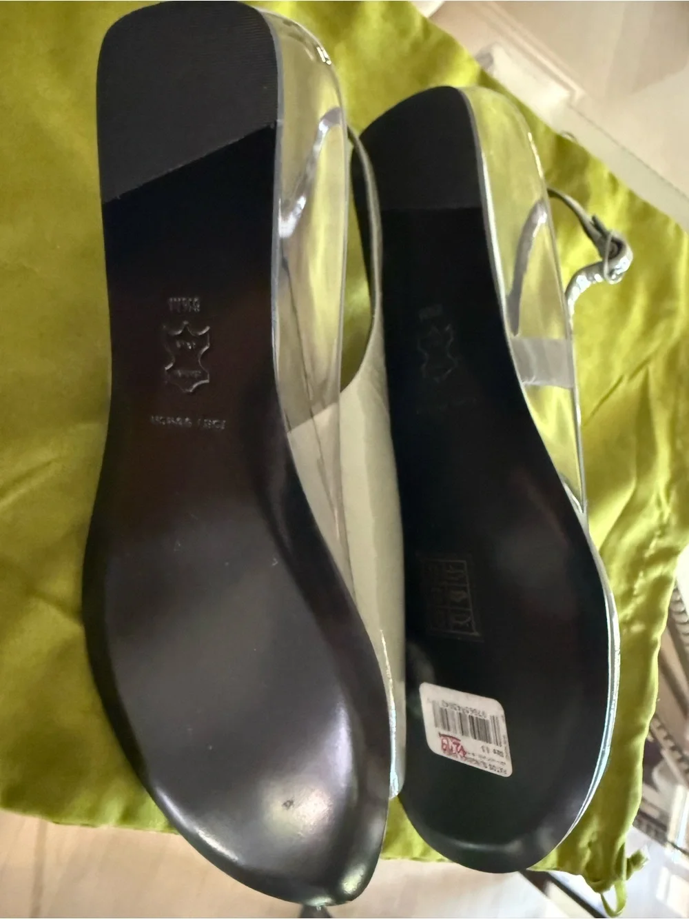 Tory Burch Patos Sage Slingback Sandals with Silver Logo
